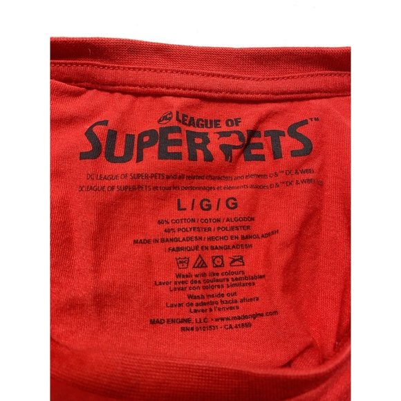 DC League of Super Pets Women's Red Graphic T-Shirt - Size Large -Good Condition - Picture 6 of 8